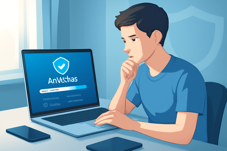 Imagem ilustrativa de aplicativo antivírus para proteção online.