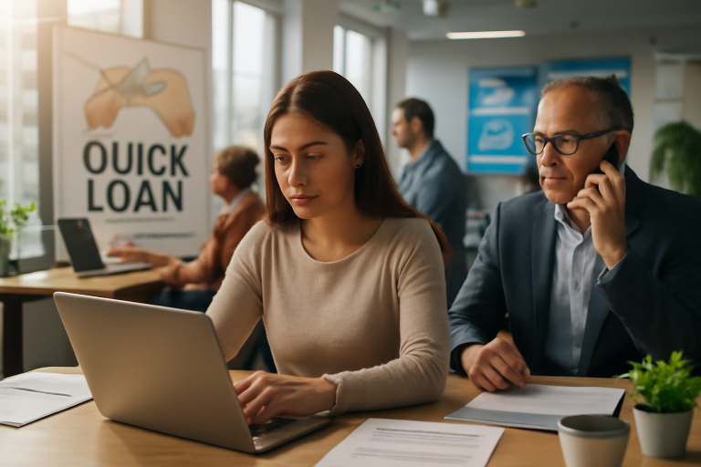 Imagem ilustrativa de um empréstimo rápido com resposta instantânea