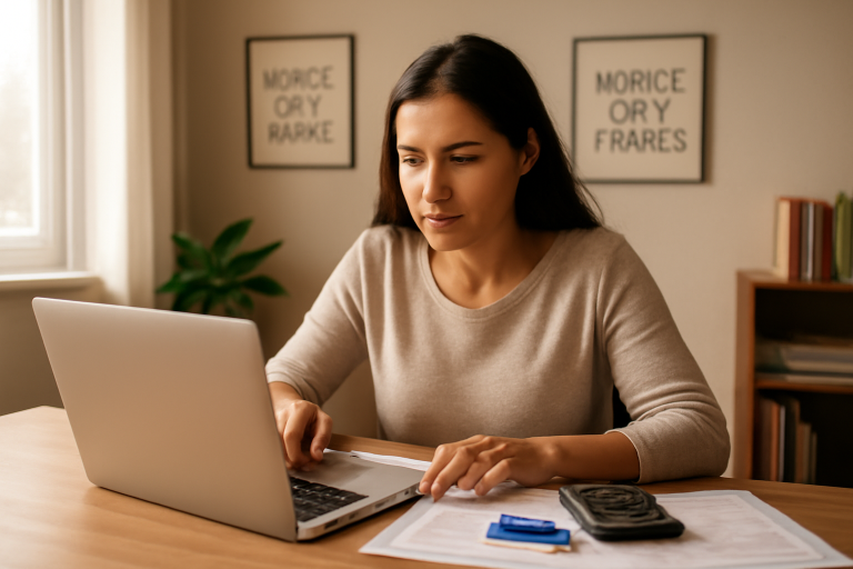 Ilustração de um cartão de crédito destacando a organização de pagamentos mensais.