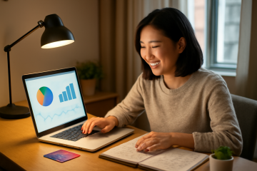 Imagem representativa do uso responsável de cartão de crédito por jovens que estão começando a vida financeira.