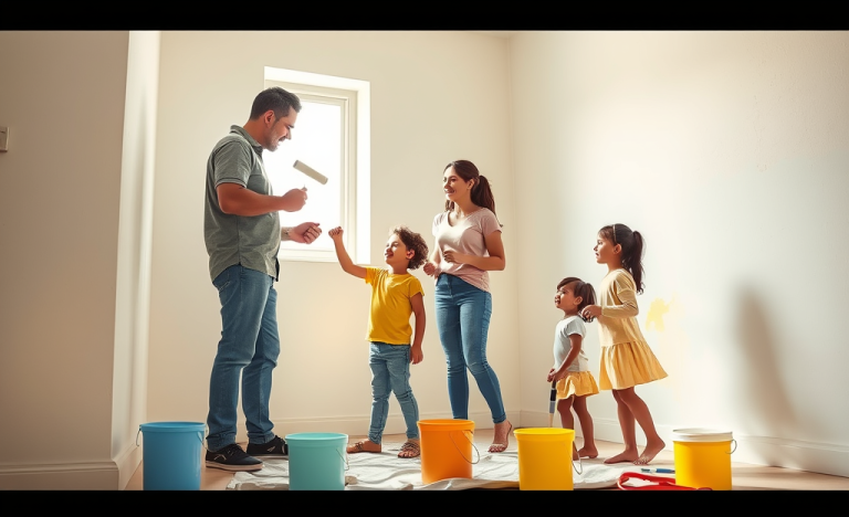 Imagem representando o Empréstimo Para Pequenas Reformas, mostrando uma casa em reforma com materiais e ferramentas.