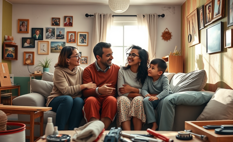 Imagem do programa Lar Doce Lar mostrando uma casa reformada para uma família.
