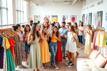 Imagem de roupas da SHEIN disponíveis para teste gratuito