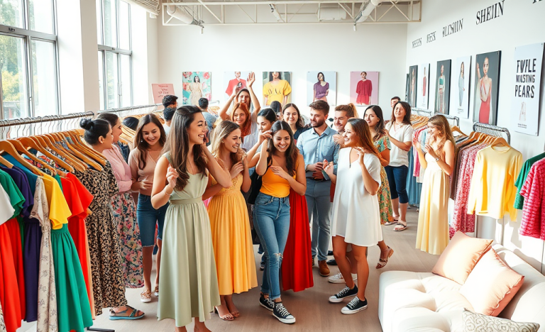 Imagem de roupas da SHEIN disponíveis para teste gratuito