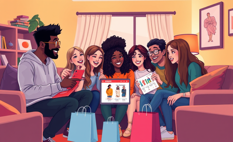 Imagem destacando compras na SHEIN sem custos adicionais